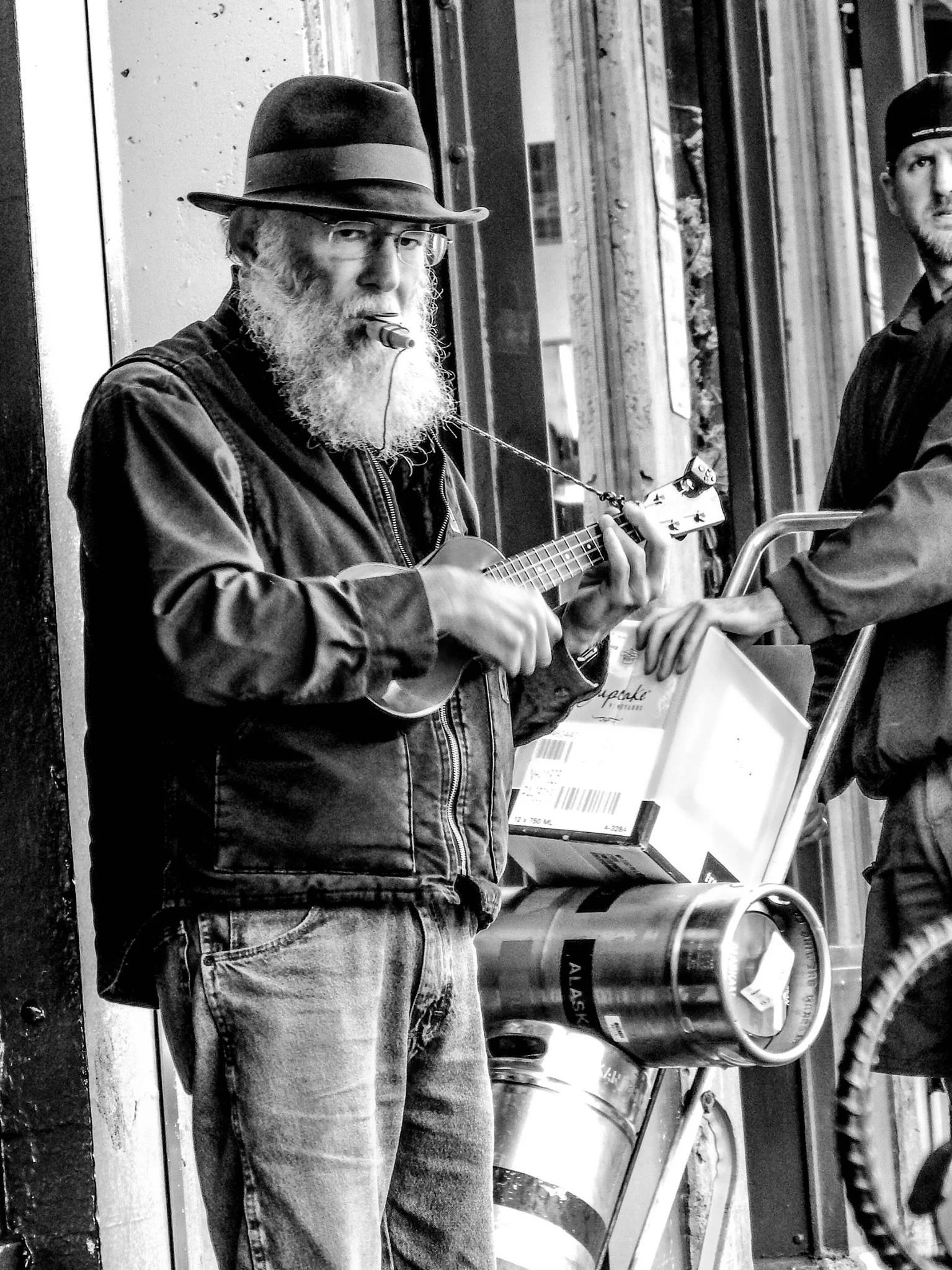 "Seen"
He meets the camera without hesitation, steady and aware. The moment turns—no longer observed, but returned.