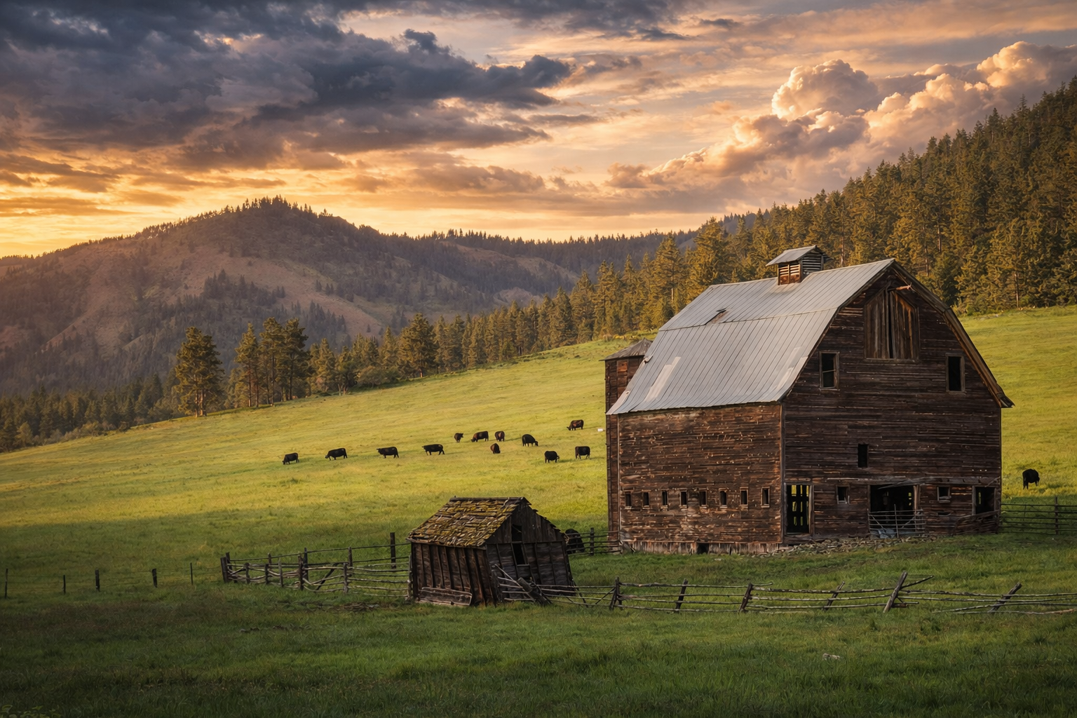 "Held Together"
The barn stands within the rhythm of land and sky, part of something ongoing. Nothing here exists alone.