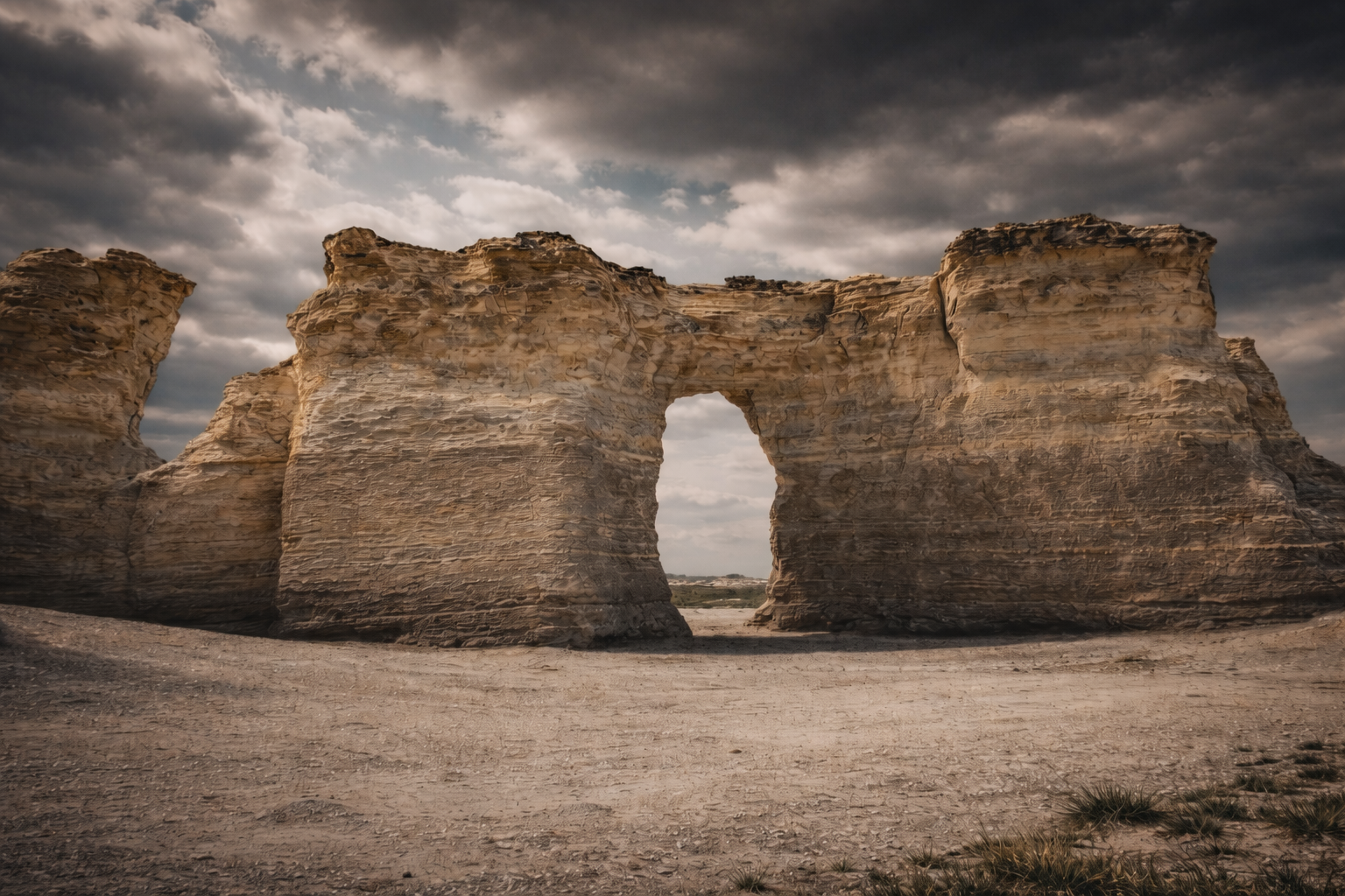 "Opened by Time"
The arch was not built, but revealed—carved slowly by what passed through it. What stands is the absence of what once was.