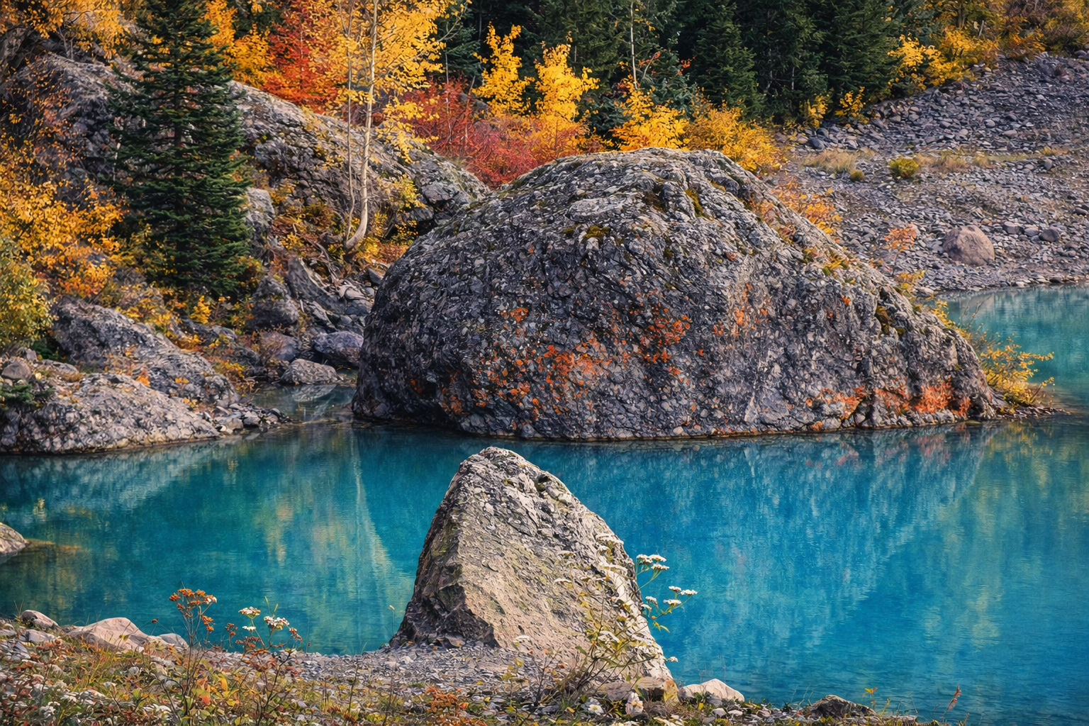 "Color Beneath Silence"
Autumn gathers its voice in a single, quiet composition. Vibrance remains, but it no longer calls for attention.