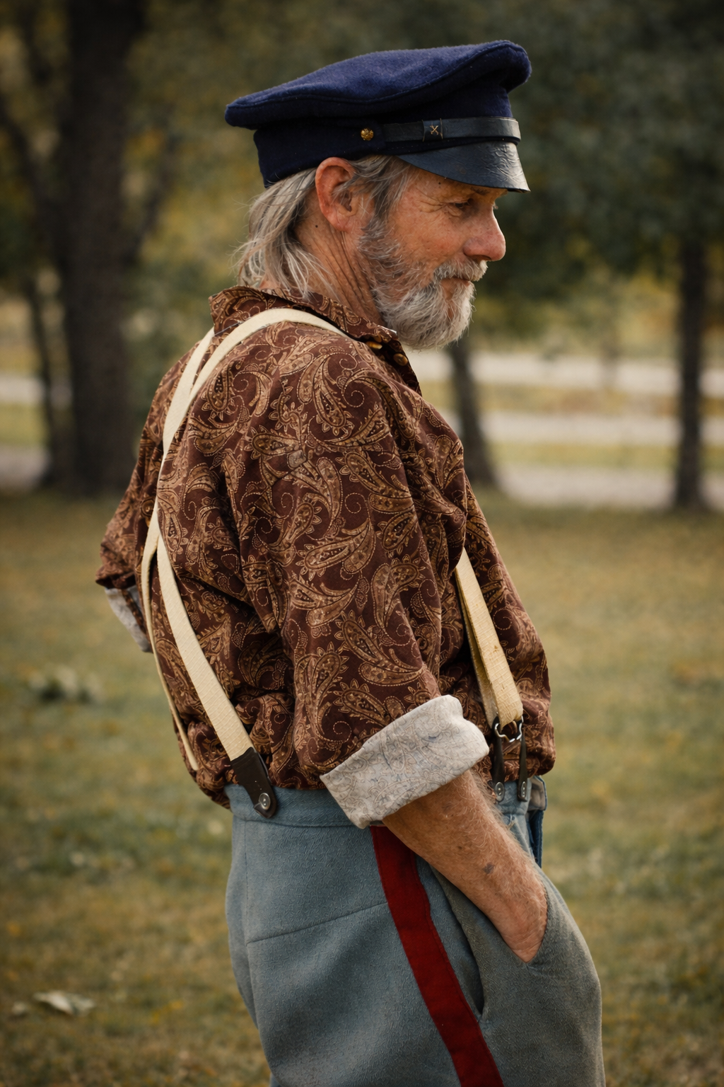 "Carried History"
He turns slightly, wearing what he’s gathered over time. The moment feels shaped long before it was seen.