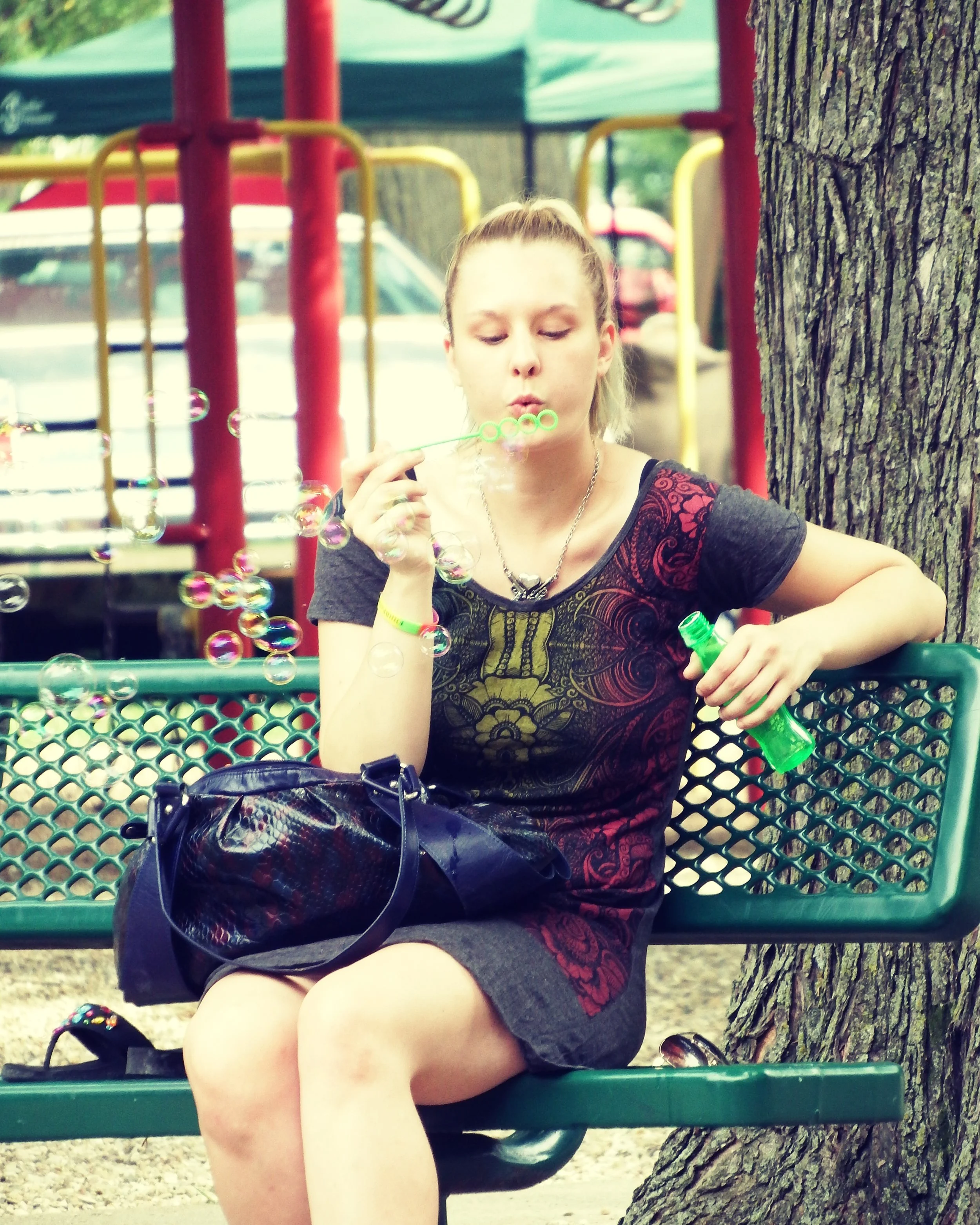 "Between Moments"
She sits with the day loosely in her hands, neither rushing nor holding on. The world moves around her—she chooses not to.