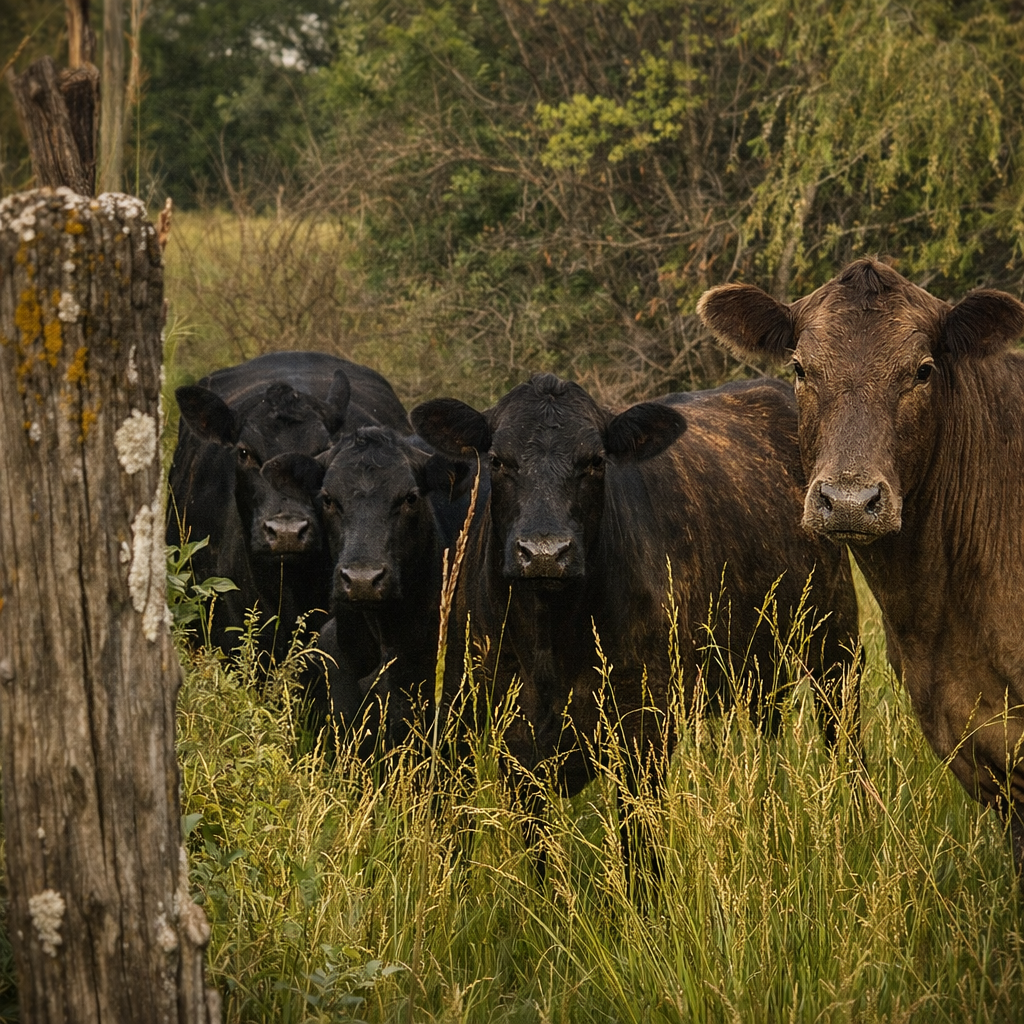 "At the Fence"
They gather at the boundary, aware but unbothered. The line exists—but it doesn’t divide what’s shared.