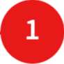 Red circular badge with the number 1 in white.