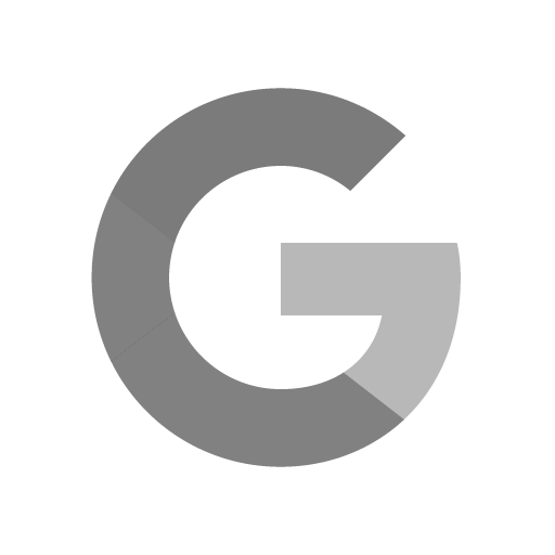 Google logo in grayscale.