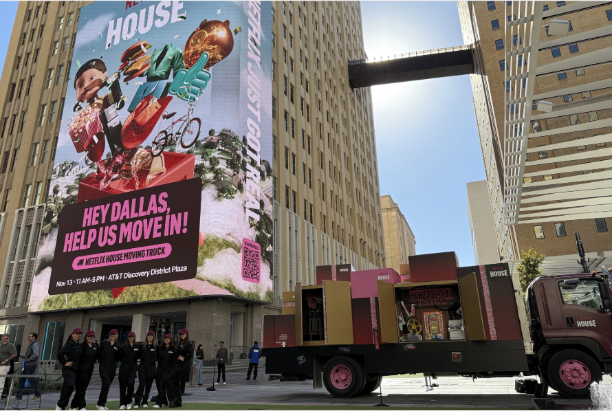 Netflix House Moving Truck Stunt
