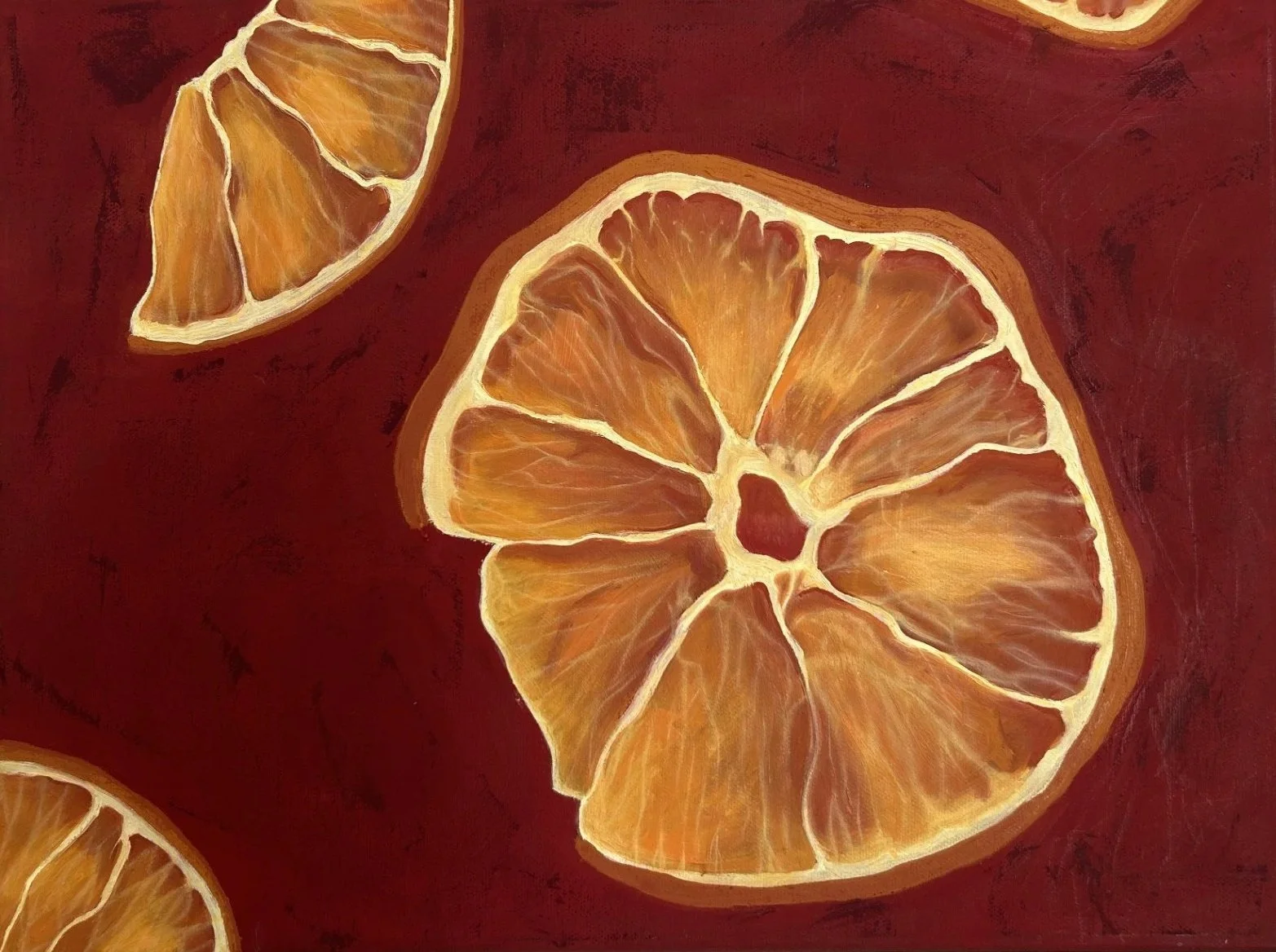 "Blood Orange", 2025, oil paint, 16in x 12in

