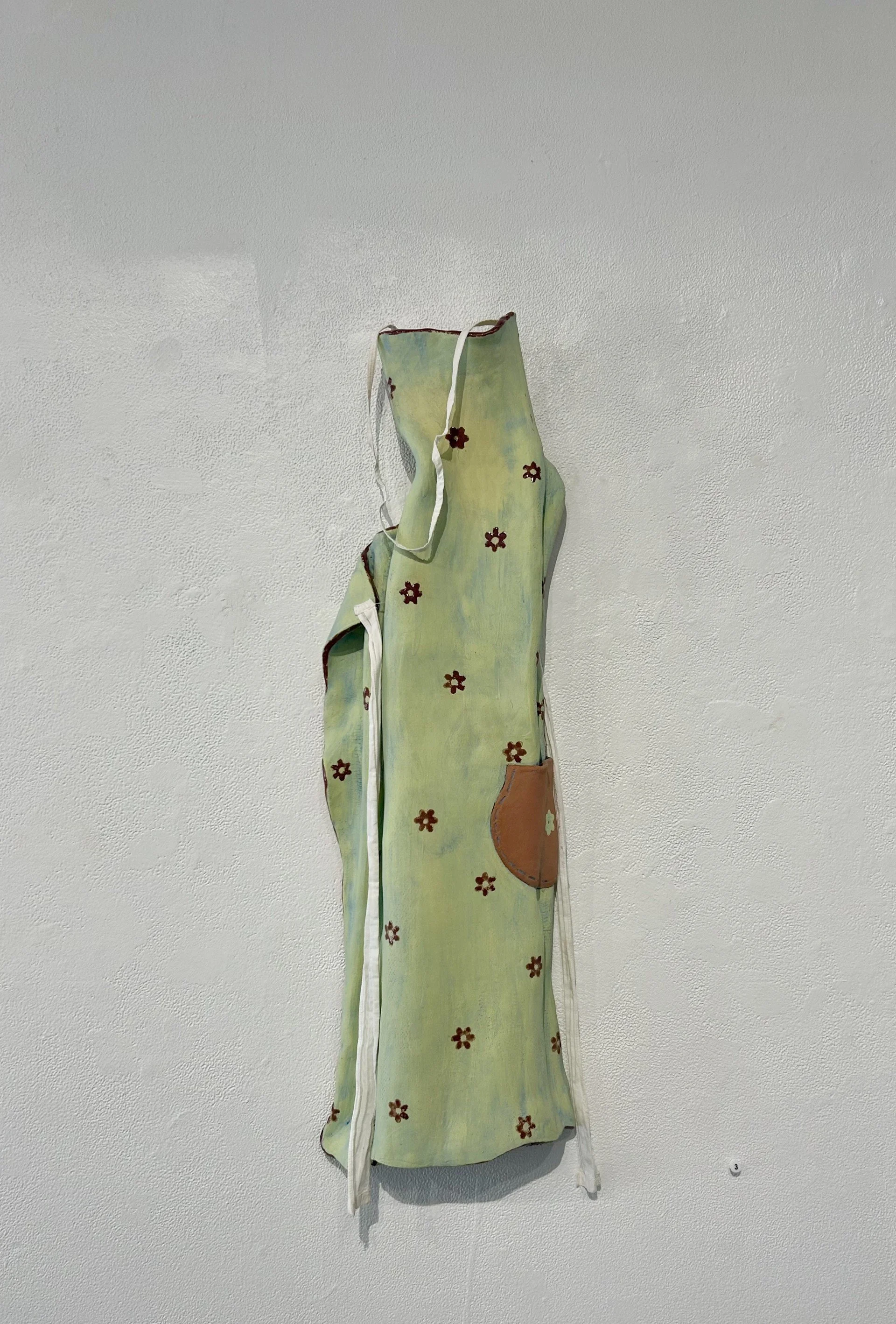 "Heavier Than I Remember", 2026, Ceramic and fabric, 32" x 25" x 3"