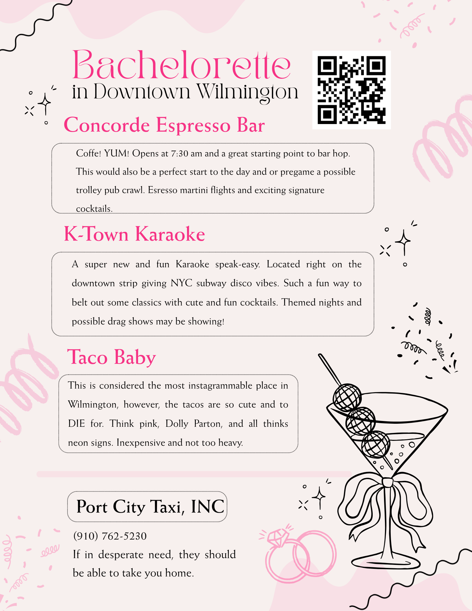 Bachelorette Weekend Itinerary