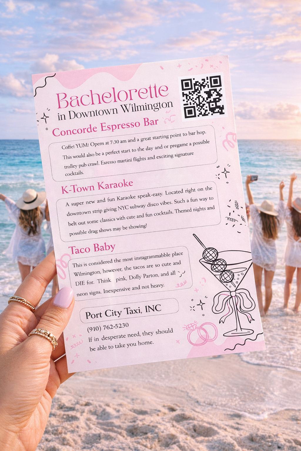 Bachelorette Itinerary Template