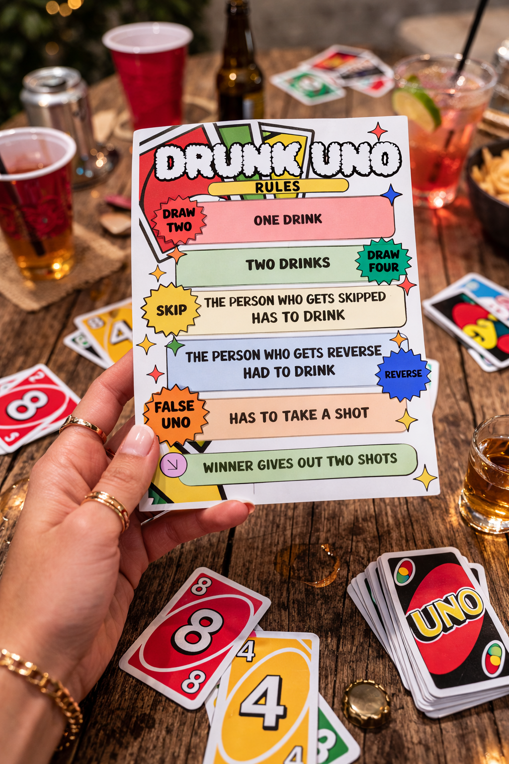 Drunk Uno Customizable Template