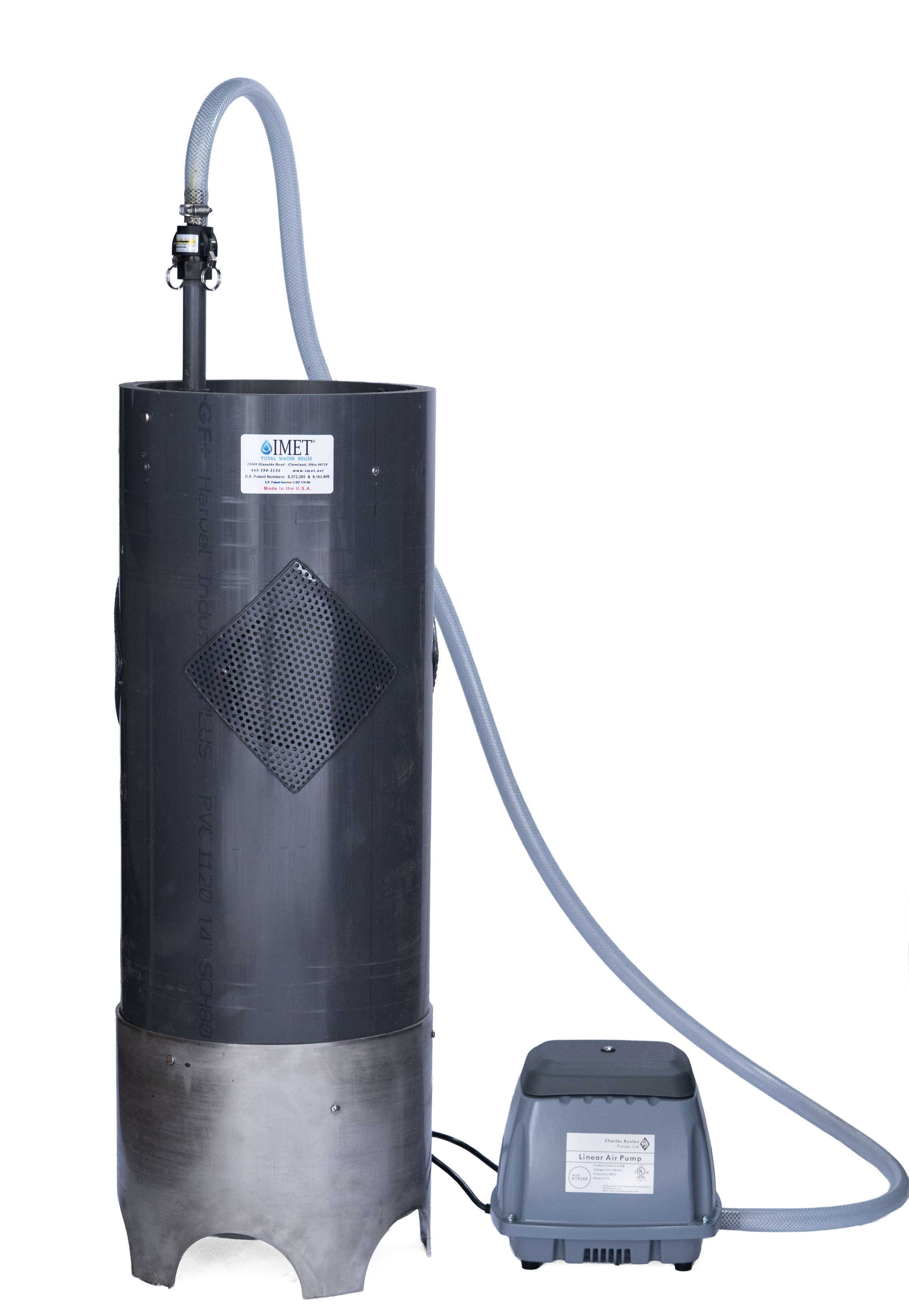 A modular aerobic biological wastewater treatment technology, with a pump connected