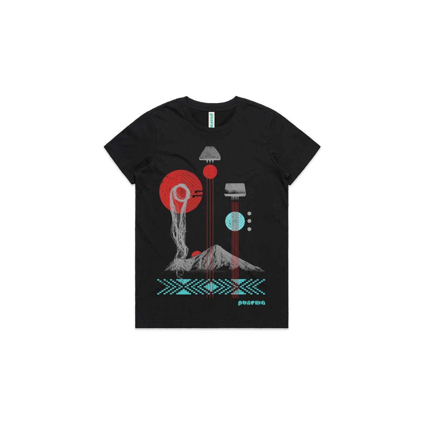 Purewa Matariki - Black T-Shirt Front.jpg