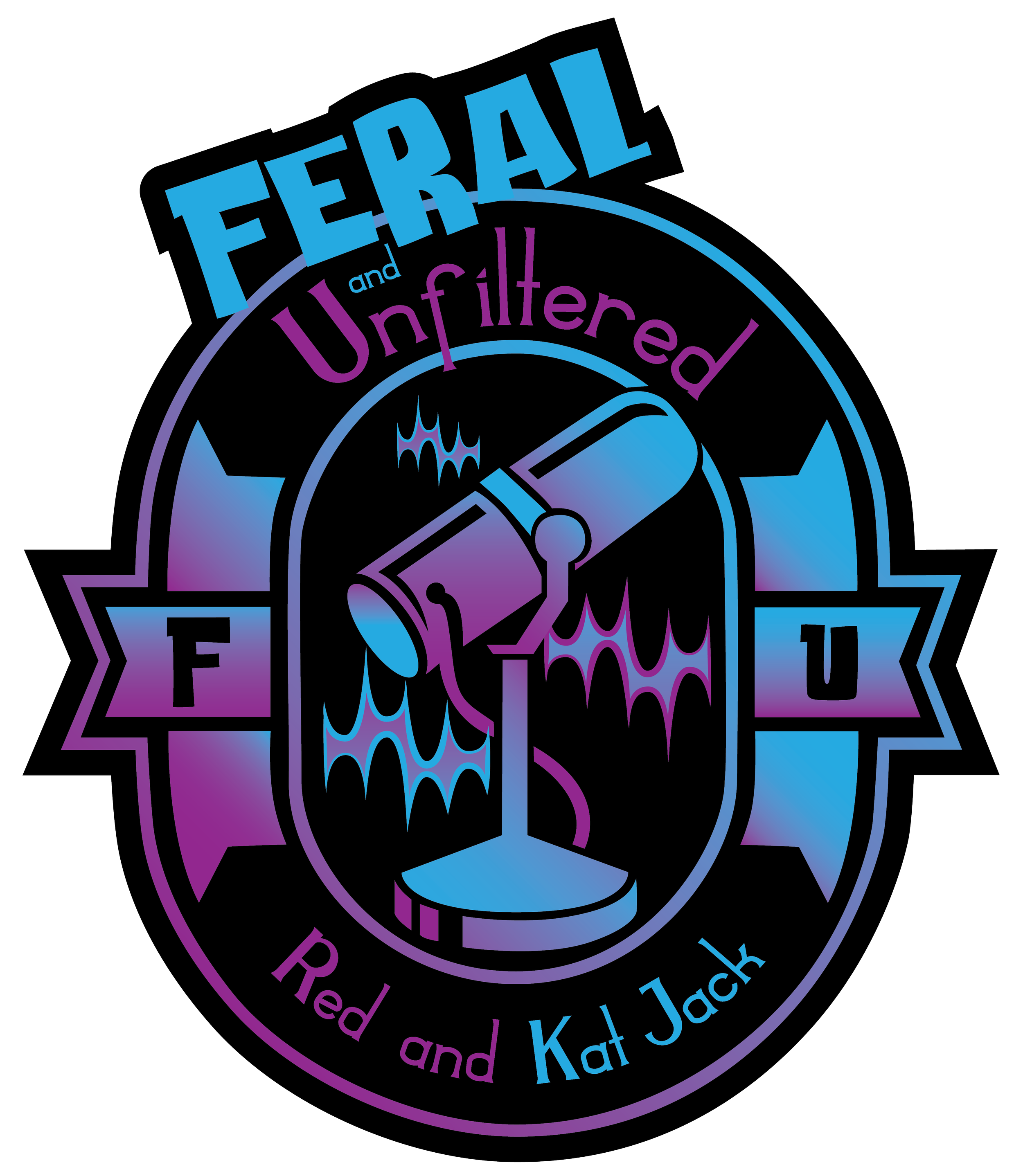 Feral and Unfiltered Podcast Logo - Old