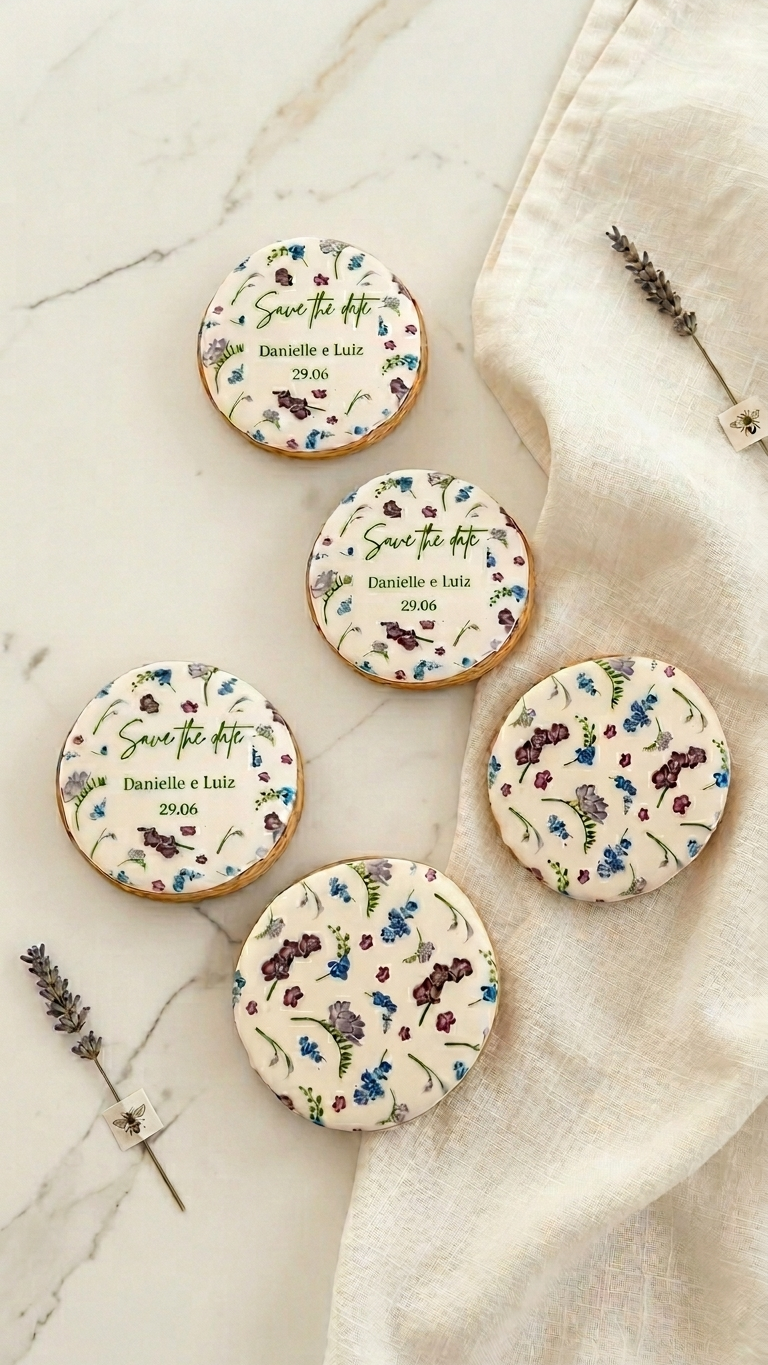 Biscoitos save the date casamento
