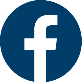 Facebook logo with a dark blue background and white lowercase 'f'