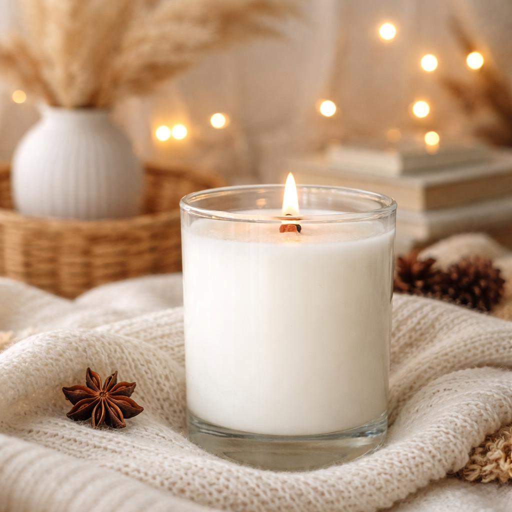 8oz Soy & Coconut Wax, Crackling Wood Wick Candle