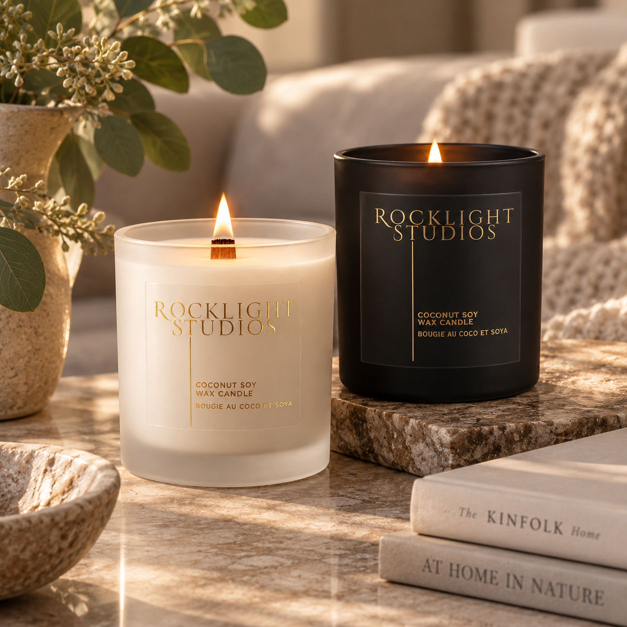 8oz Soy & Coconut Wax, Crackling Wood Wick Candle