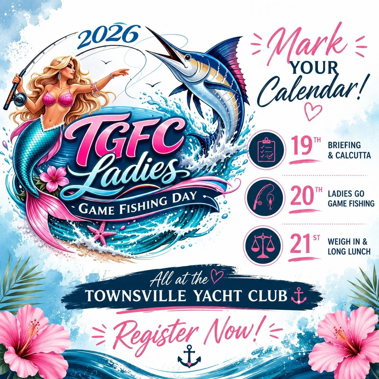 🌴🎣 TGFC LADIES GAME FISHING DAY 2026 🎣🌴

Ladies&hellip; what are you waiting for?! 💖
LET&rsquo;S GO GIRLS! 🙌🏽

Join us for an unforgettable weekend of fishing, fun, friendship, and fabulous vibes at the 2026 TGFC Ladies Game Fishing Day!

📅 1