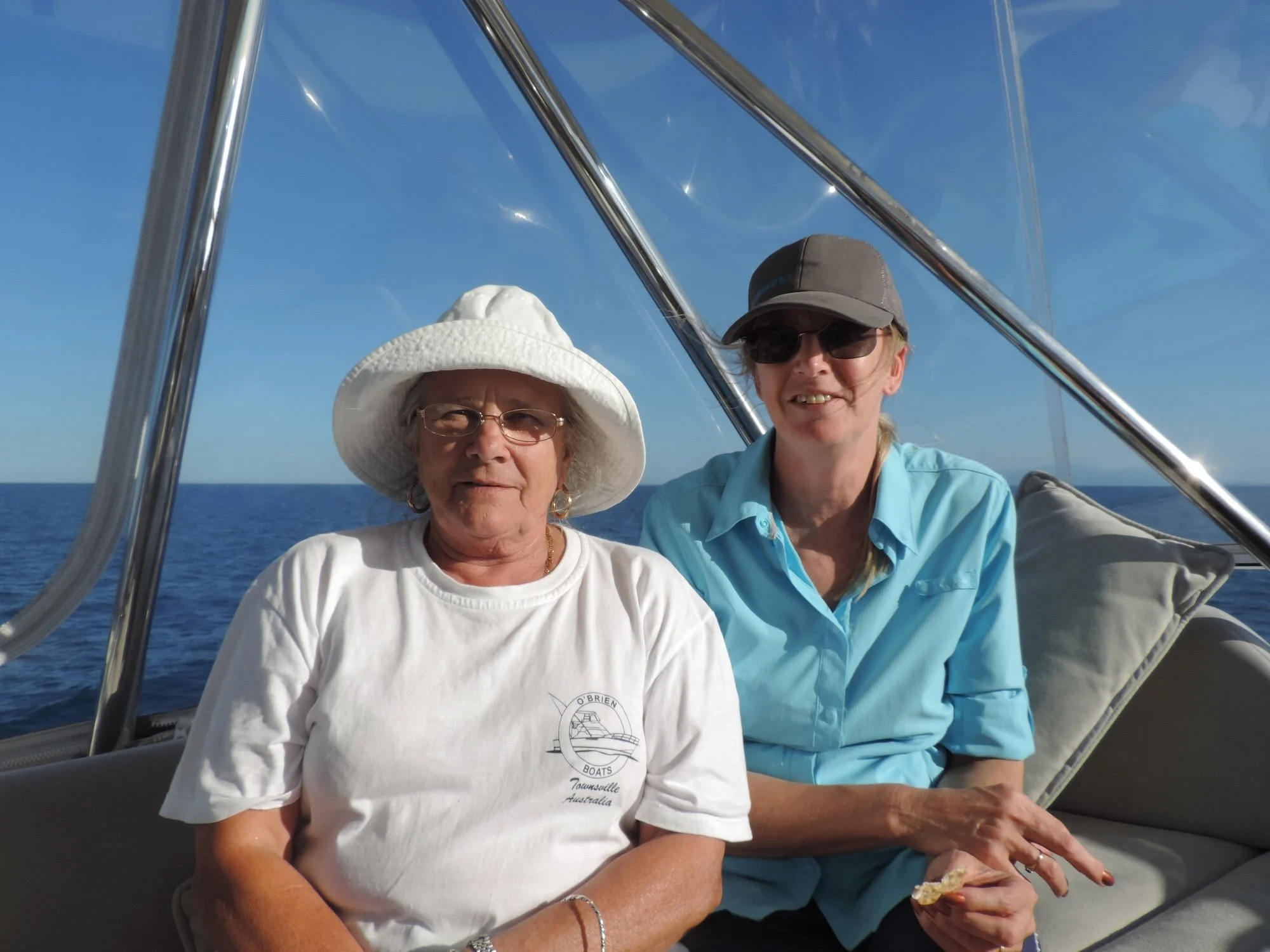 2013 08 04_Fishing on Cool Change_Val the Marlin Catcher and Lyn Clarke.JPG