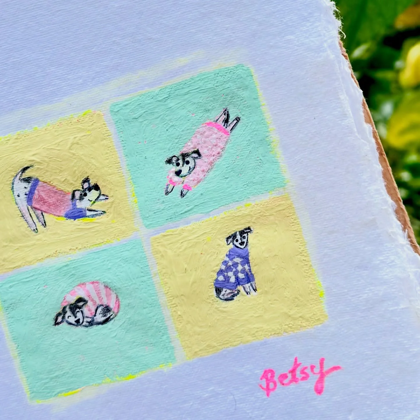 So inspired by @katieandtatesfostermates foster, sweet lady Betsy (now adopted, hooray!! 🥳 🎉). Seeing her zest for life and the comfort she felt with her foster was so heartwarming 💖. Also, fashion goals 😍✨.