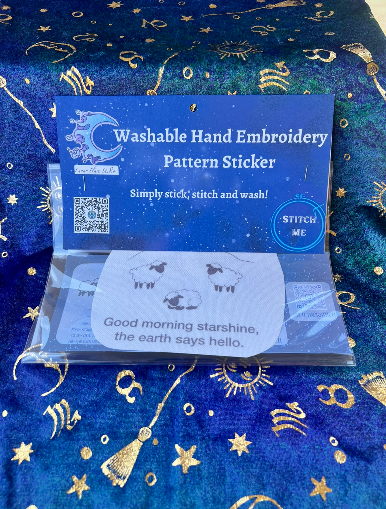 Washable Pattern Sticker: Starshine Sheep Good Morning