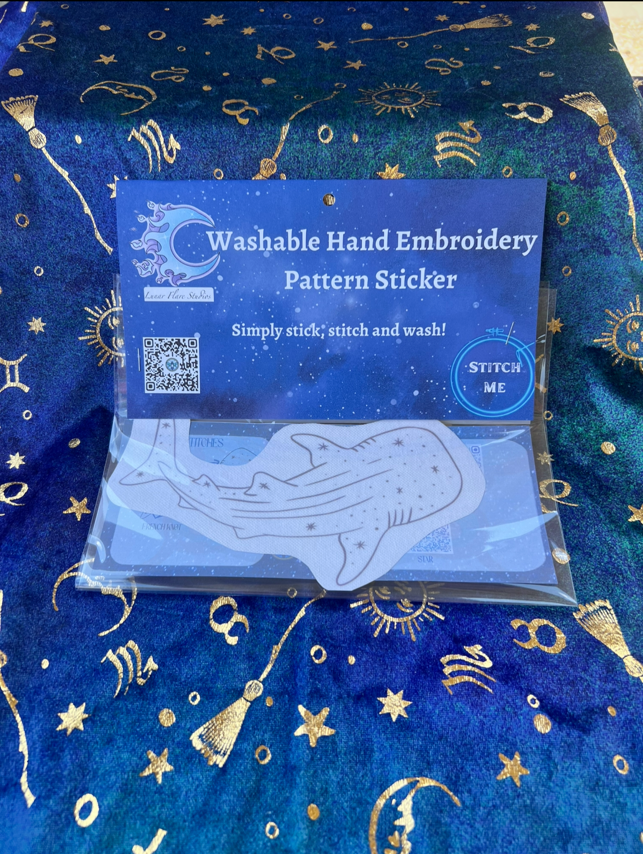 Washable Pattern Sticker: Cosmic Critters Whaleshark