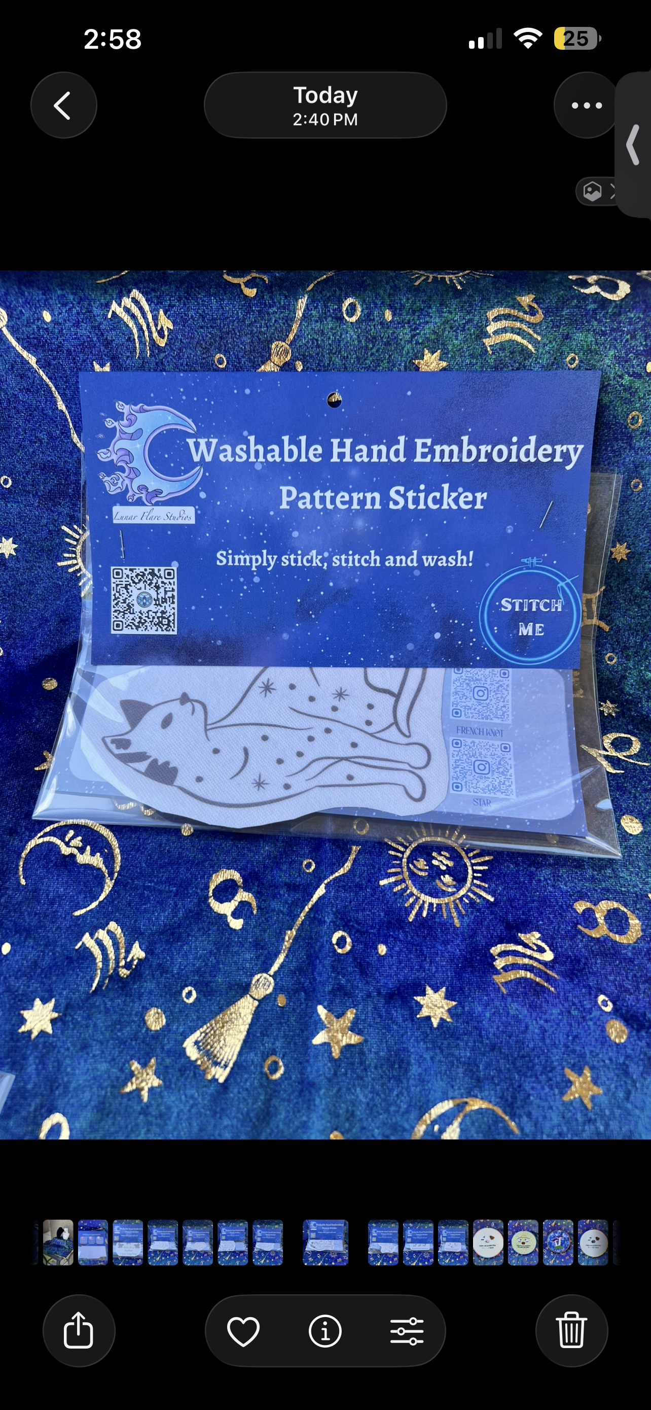 Washable Pattern Sticker: Cosmic Critters Cat