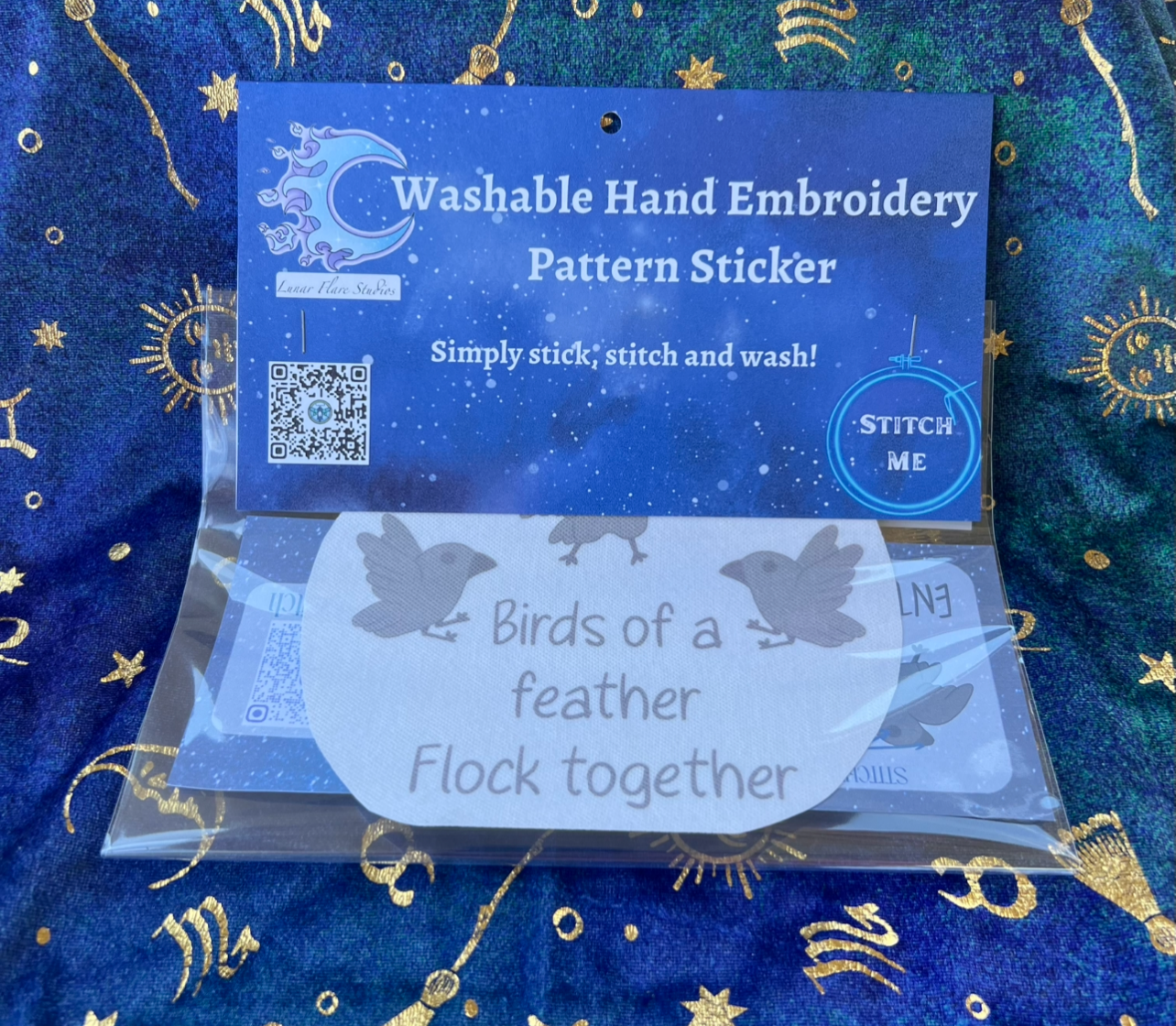 Washable Pattern Sticker: Birds of A Feather