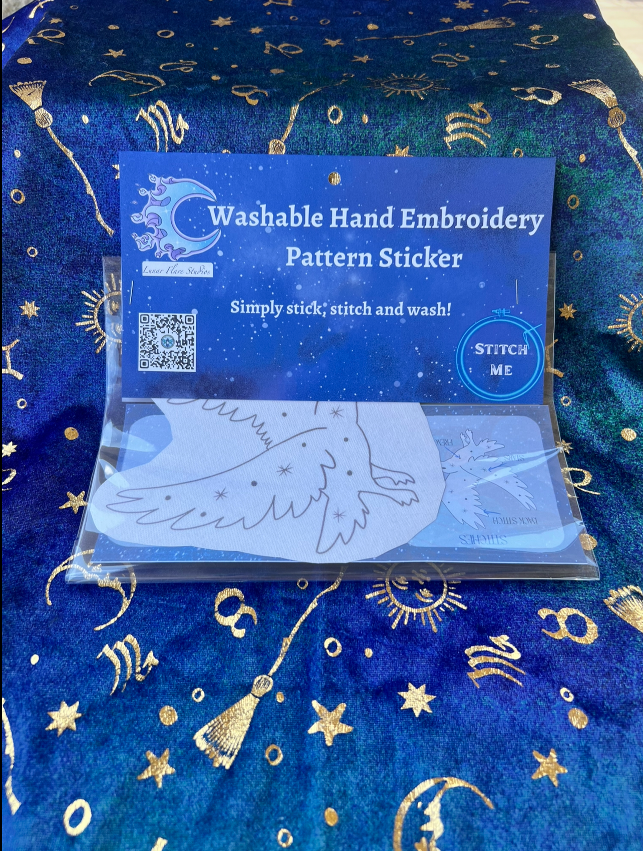 Washable Pattern Sticker: Cosmic Critters Raven