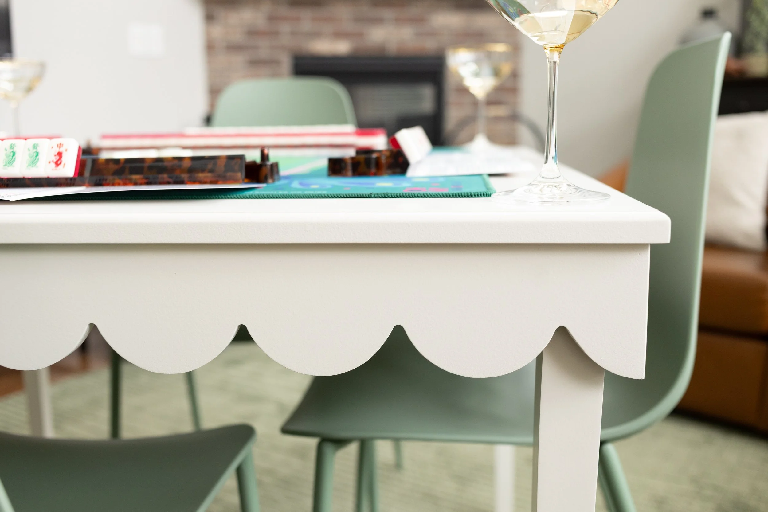 custom scallop mahjong table