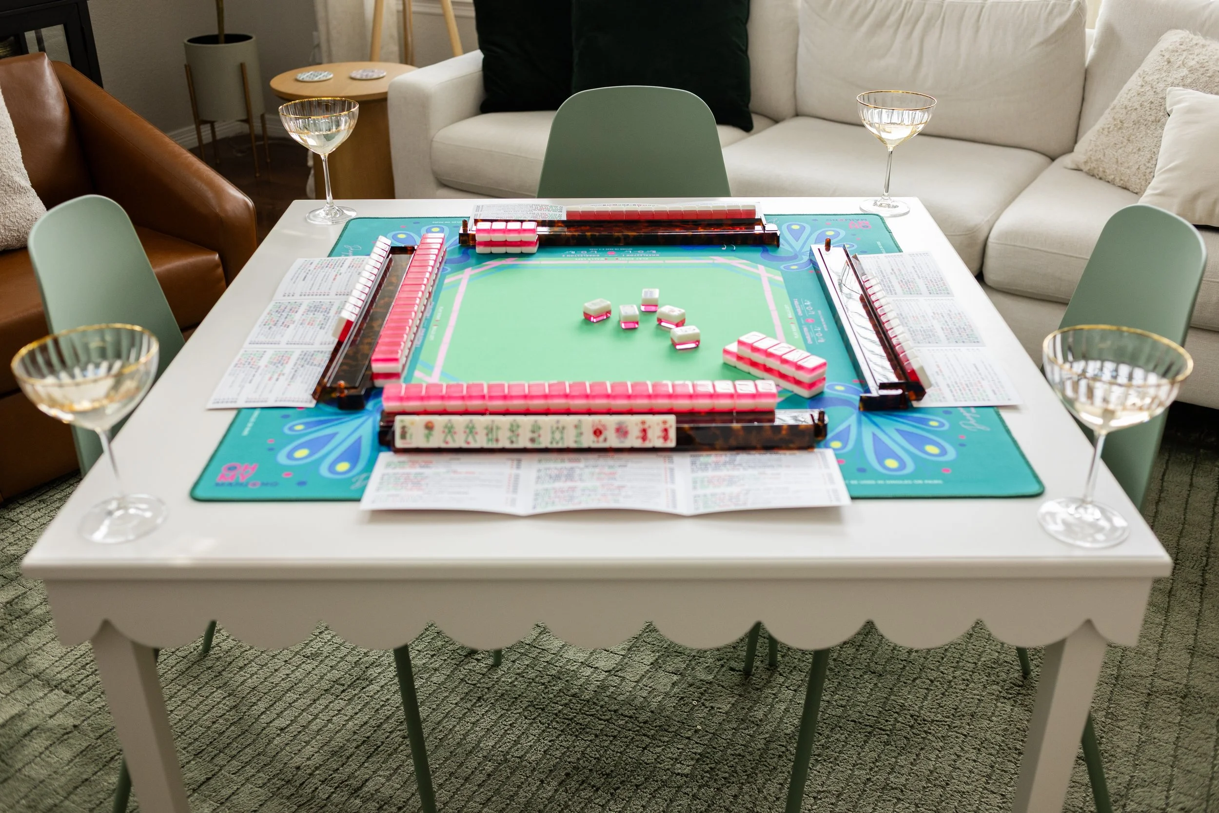 custom scallop mahjong table