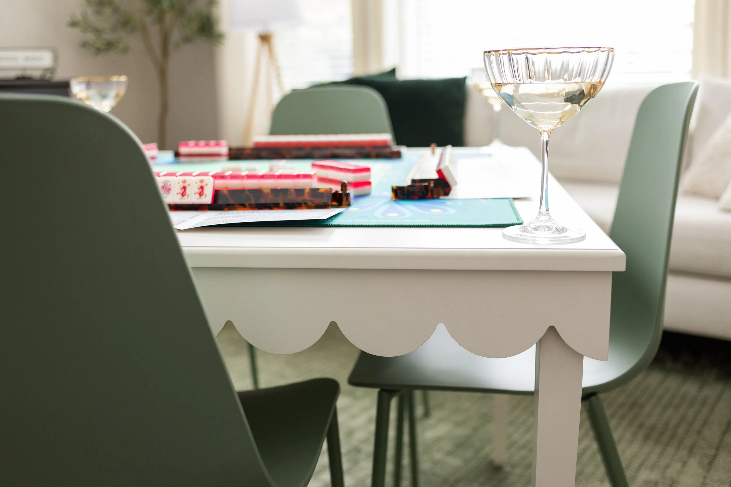 custom scallop mahjong table