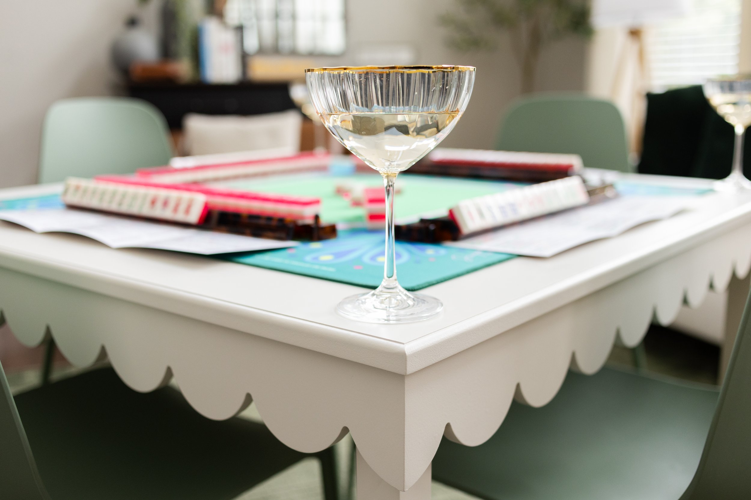 custom scallop mahjong table