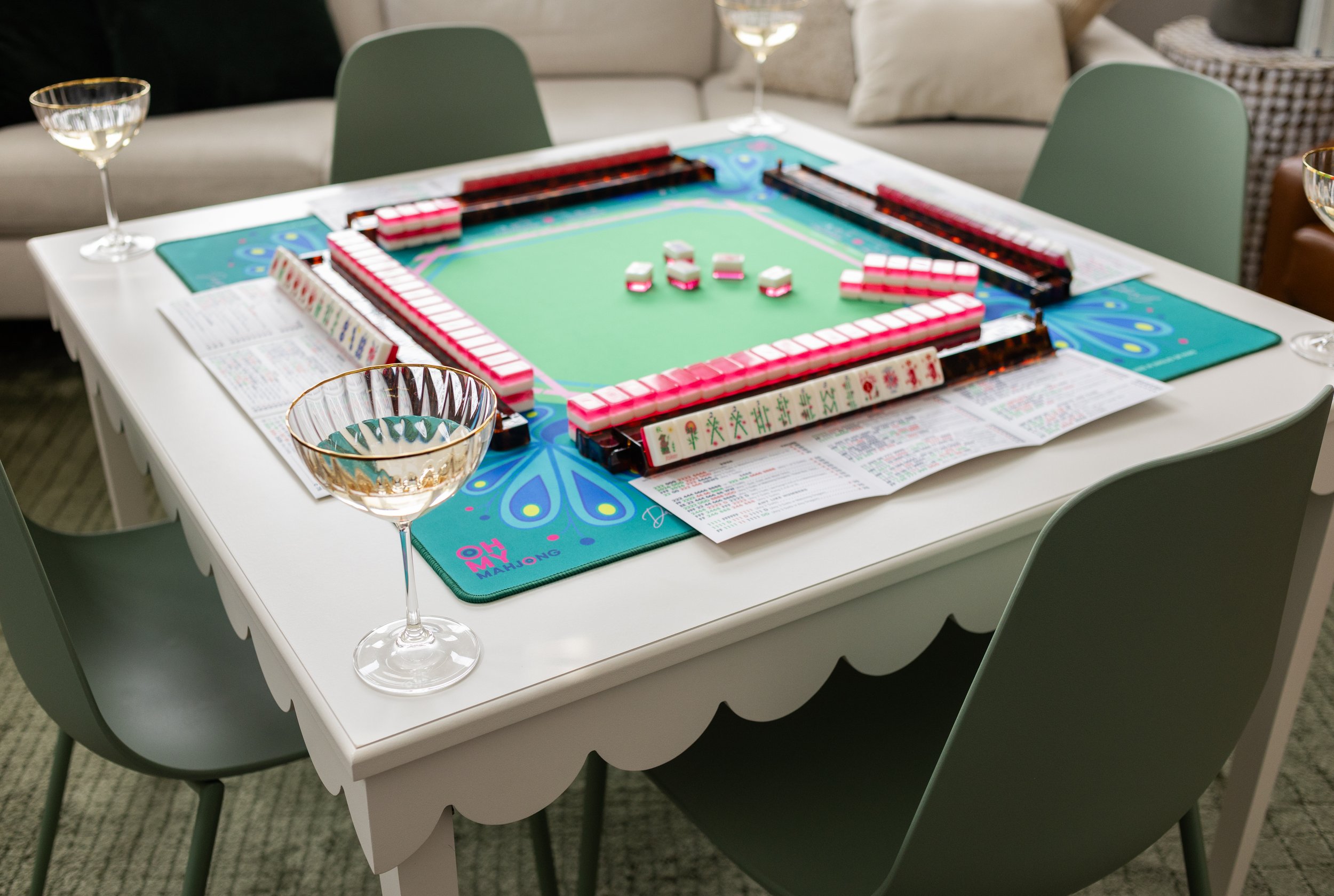 custom scallop mahjong table
