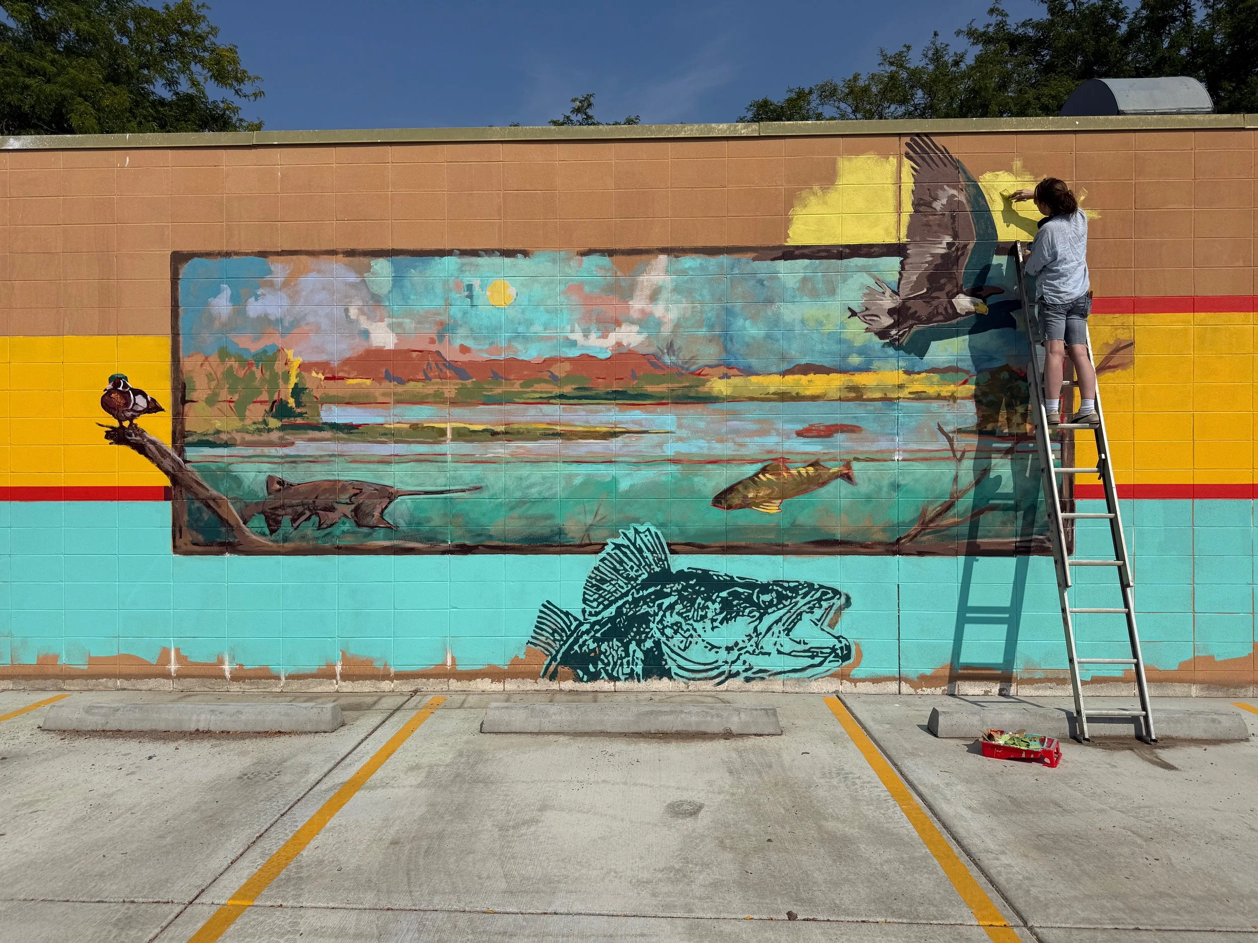 Jenn Tooke- Mitchell Agency Mural (In Progress)