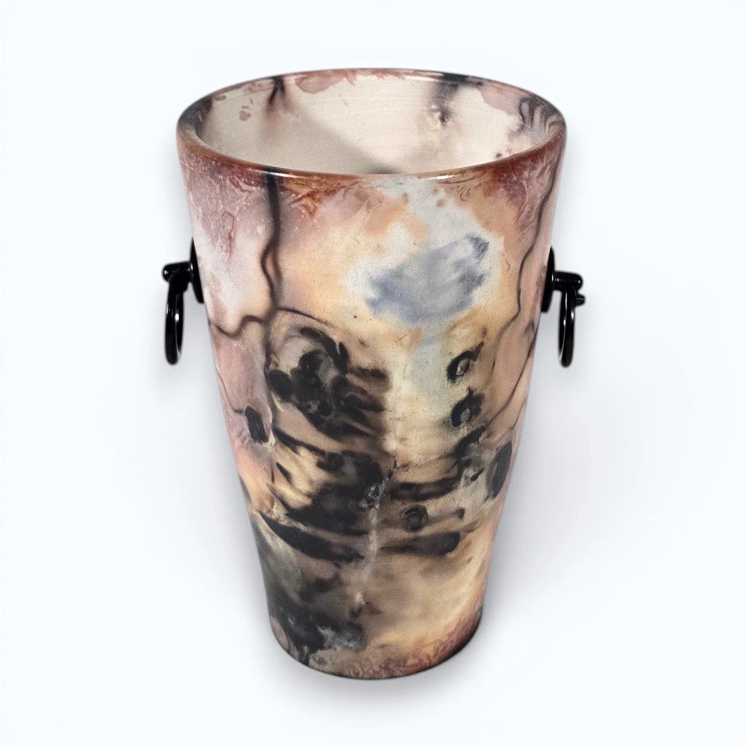 Smoke Ribbon - Saggar-Fired Vase