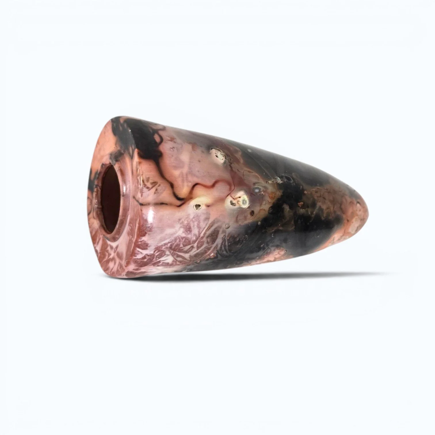 Black Lines - Saggar-Fired Cone Form