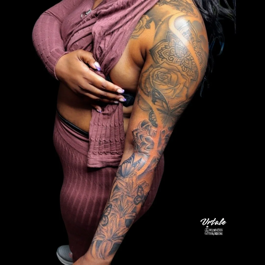 Vrtale @_vrtale 

.
.
 #WilmingtonTattooAndPiercing #WilmingtonNC #WilmingtonNCTattoo #WilmingtonTattoo #NCtattooartist #910Ink #CapeFearTattoo #FineLineTattoo #RealismTattoo #BlackAndGreyTattoo #ColorTattoo #AnimeTattoo #MangaTattoo #FamilyTattoo #M