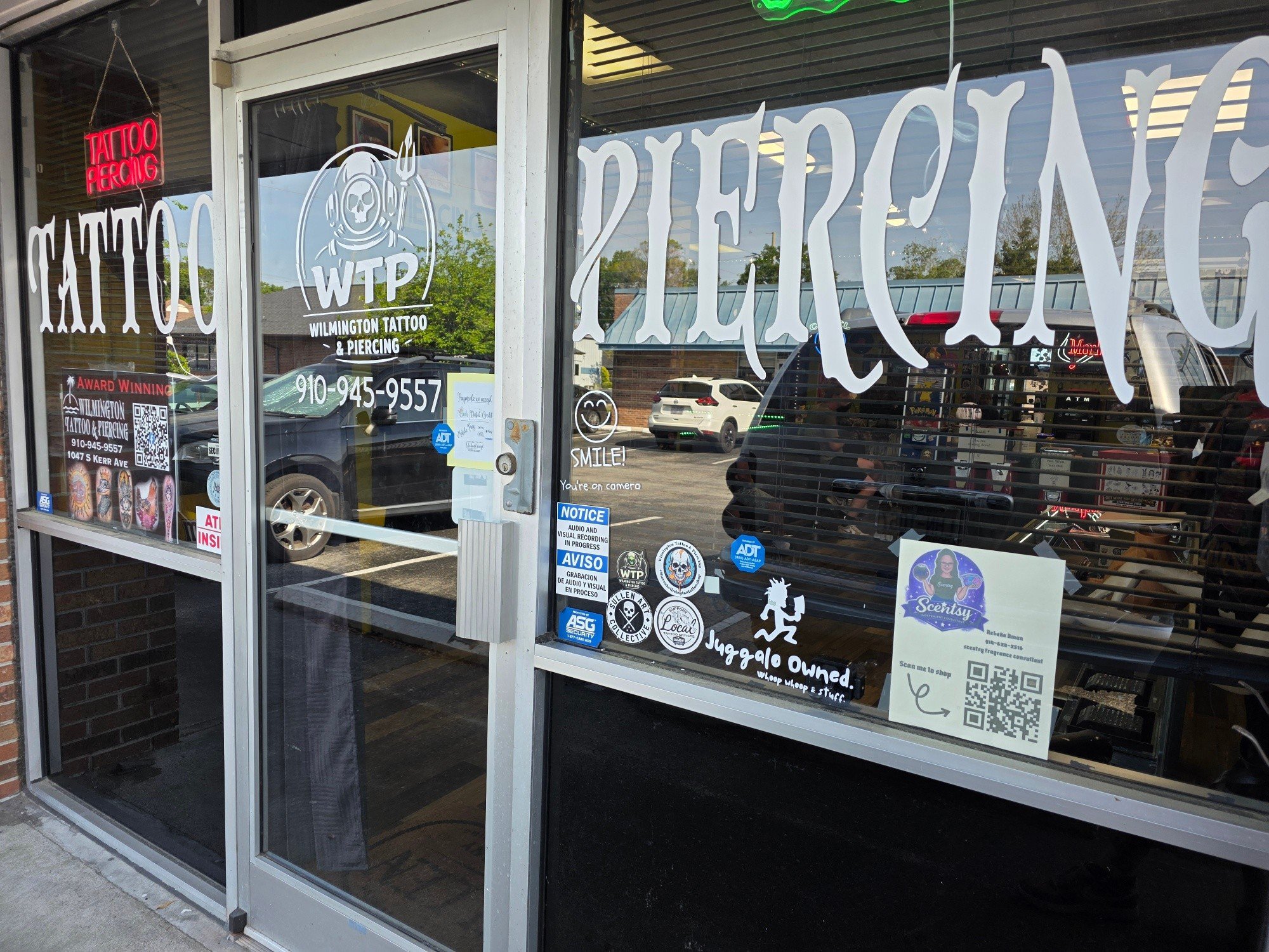 Busy day here at WTP! 
Got some new decals up on the glass. 💯🔥🤘
 #tattoo #tattoos #tattooartist #tattooshop #tattooideas #tattoolife #inked #inkedup #bodyart #tattooed #piercing #piercings #bodypiercing #piercingstudio #wilmingtonnc #ilm #ilmnc #w