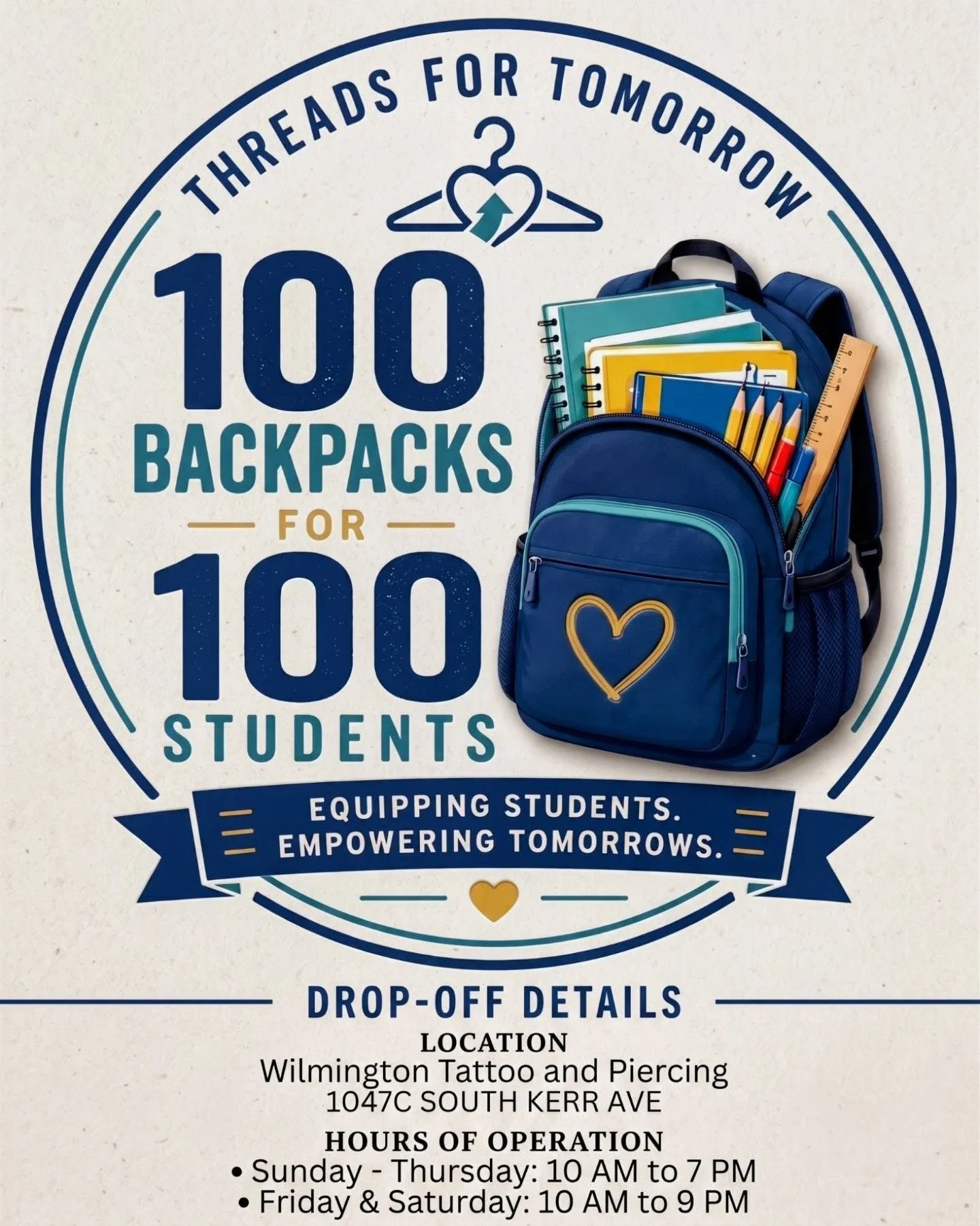 .................

Hey everyone!! 

We have teamed up with an amazing local community organization, @threadsfortomorrownc , and we need your help to make a huge difference!

There is a donation bin located right inside our shop, and it&rsquo;s waitin
