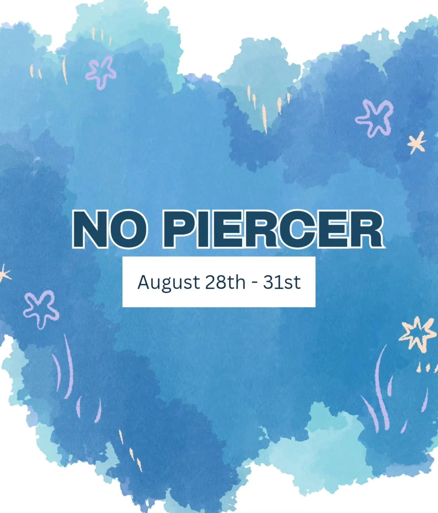 ....

We will not have a piercer available August 28th thru the 31st.

🩷She will be available today until 6:30ish.🩷

You can always book in advance online through our booking form at ilmtattoo.com. 

We apologize for the inconvenience. Thanks!