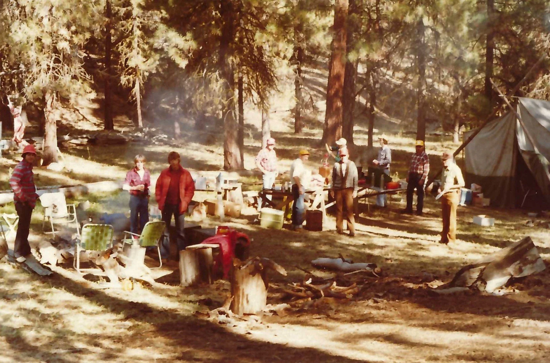 Annual deer camp in the Ochoco Mountains (1975). I’m second from left.