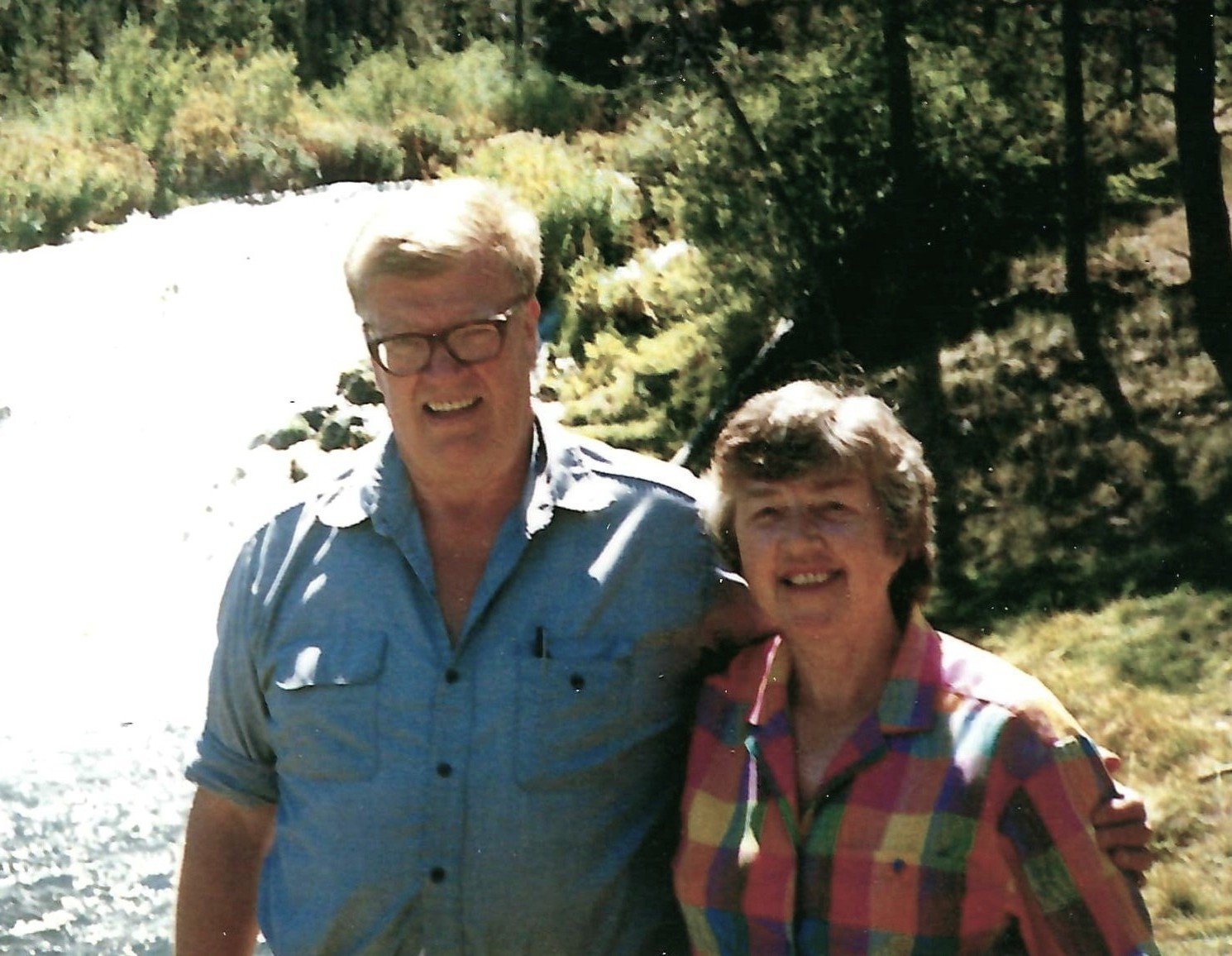 Borden and Lu (Dad and Mom), Fall River, Deschutes County, (1980)