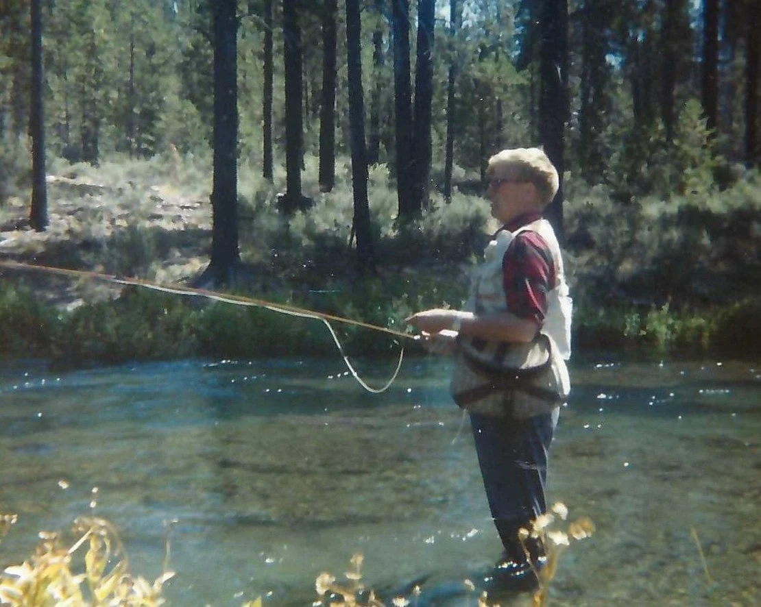 Dad fishing on the Deschutes River (1980)