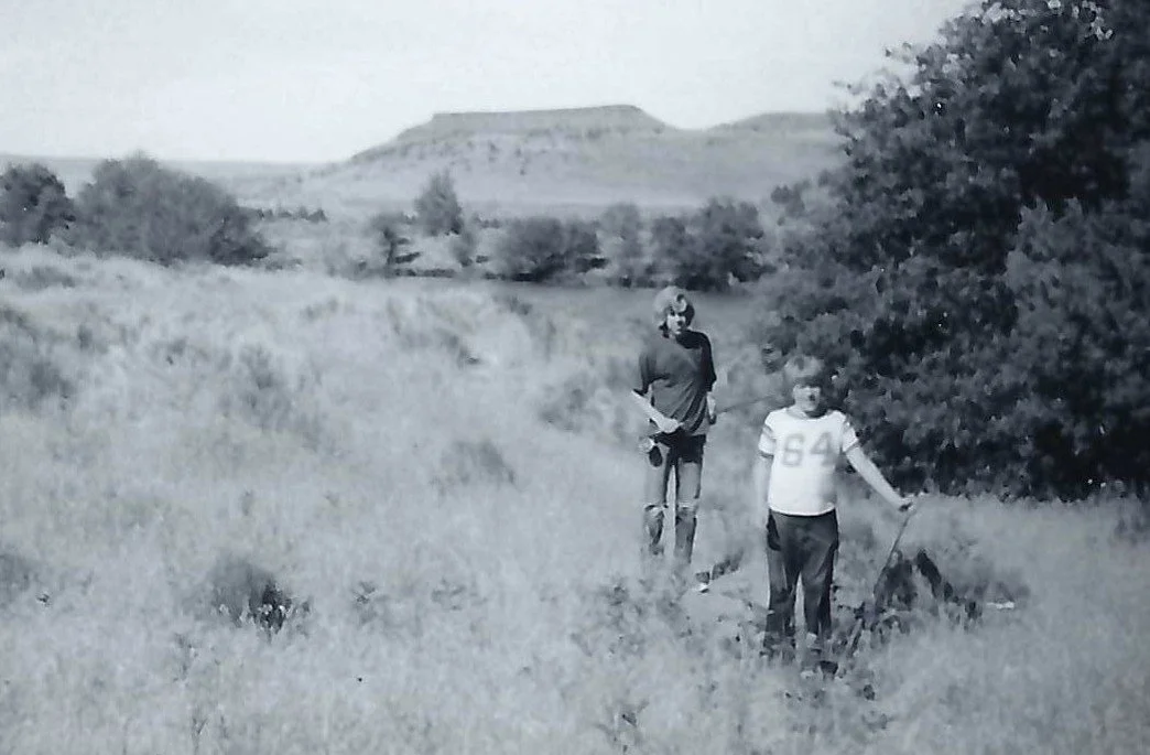 My brother Bordon and me, Deschutes River Warm Springs Reservation (1974)