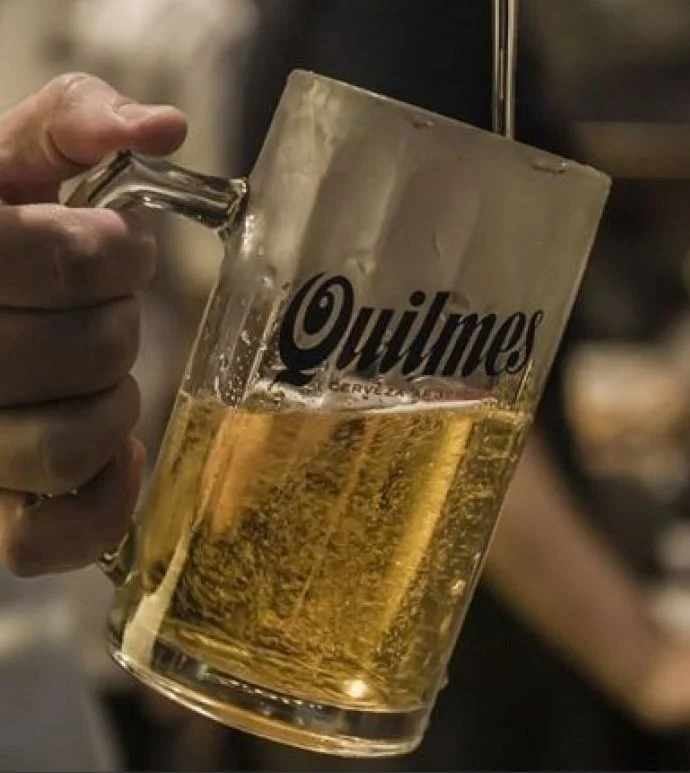 Vaso Chop Quilmes Original - Vidrio Reforzado de Alta Resistencia.