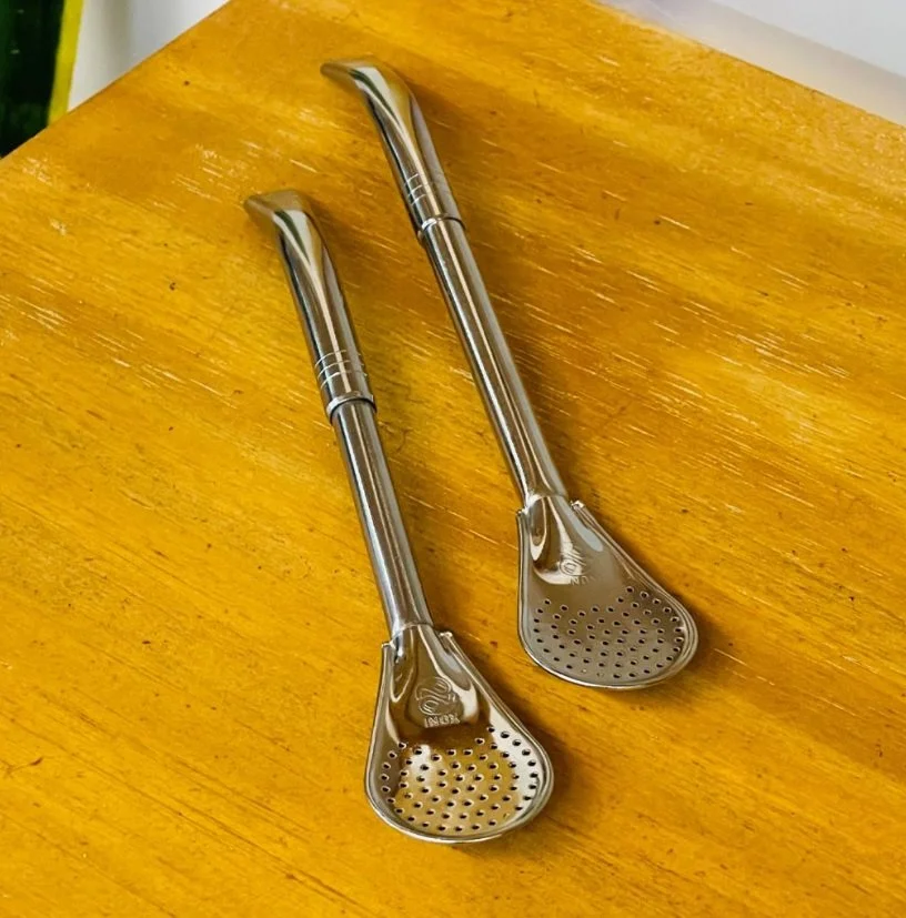 Bombilla Pico de Loro XL - Acero Inoxidable Premium (Filtro de Cuchara).