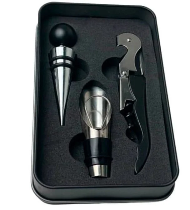 Set de Vino Premium x3 Piezas: Kit de Apertura en Estuche de Lujo