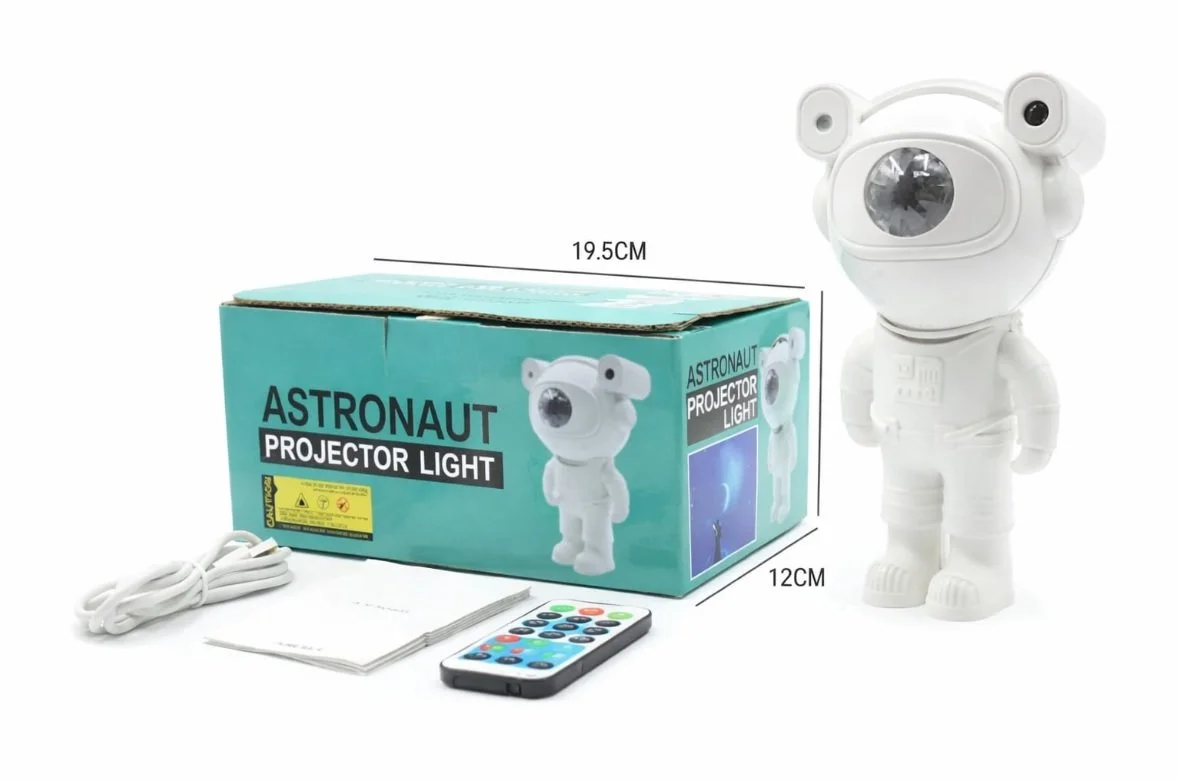 Proyector Galáctico Astronauta Premium: Parlante Bluetooth + 82 Efectos de Luces